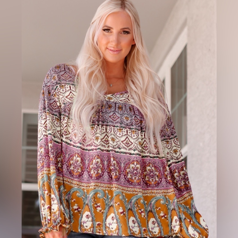 Free Spirited Boho Blouse Long Sleeve - Picture 4 of 5